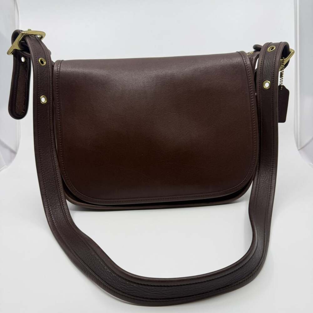 VTG 1997 Coach Patricia's Legacy 9951 Mahogany Brown Leather Shoulder Bag USA - Picture 6 of 16
